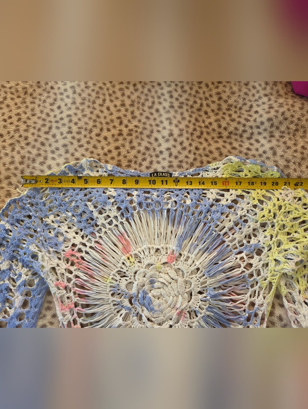 Multicolor Crochet Sunburst Tunic Top - Lightweight Layering - Picture 3 of 7